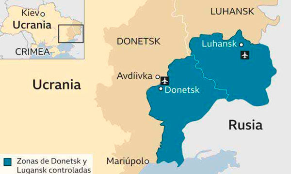 Mapa de Ucrania