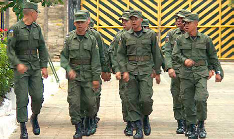 Jóvenes del Ejército de Nicaragua.