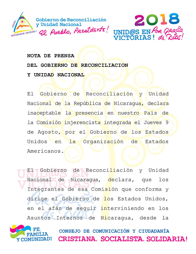 Pueblo nicaragüense camina por la paz, la justicia y la vida