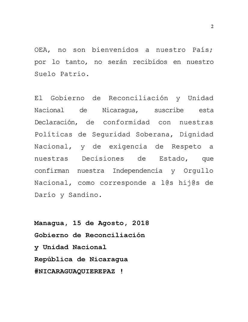Pueblo nicaragüense camina por la paz, la justicia y la vida