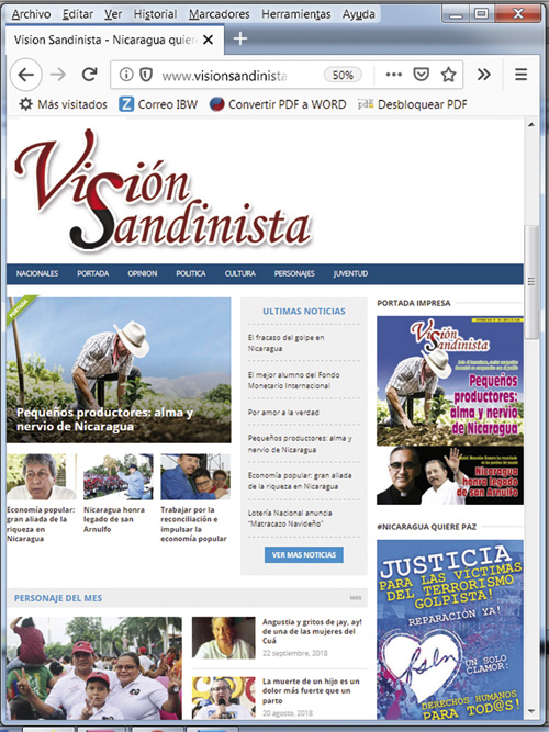 21 años de historia en Visión Sandinista