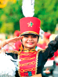 En la banda del colegio Ramirez Goyena.