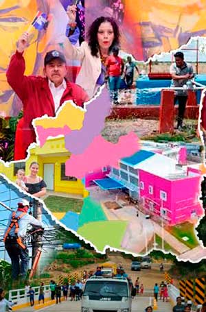 Collage de fotos sobre Nicaragua y sus avances
